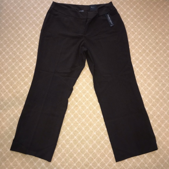 NWT Lane Bryant Lena Classic Trouser Brown 18 Reg - Picture 2 of 7